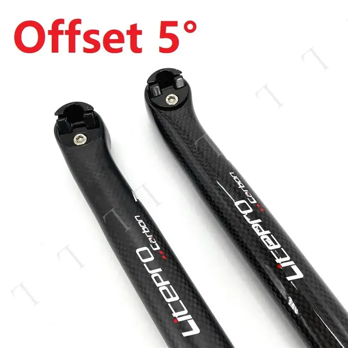Litepro-Tige de dégager de vélo pliante en fibre de carbone, tige de dégager noire brillante, BYA412