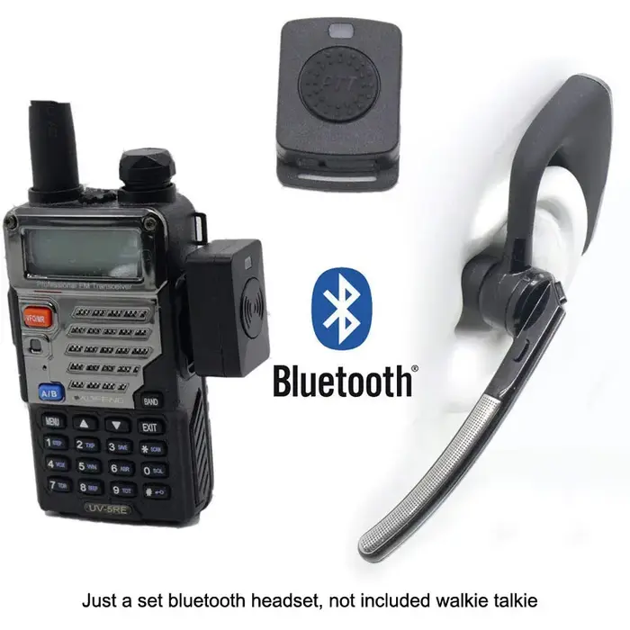 Moto vélo mains libres Bluetooth PTT écouteur sans fil casque pour BaoFeng UV-82 UV-5R 888S Kenwood 