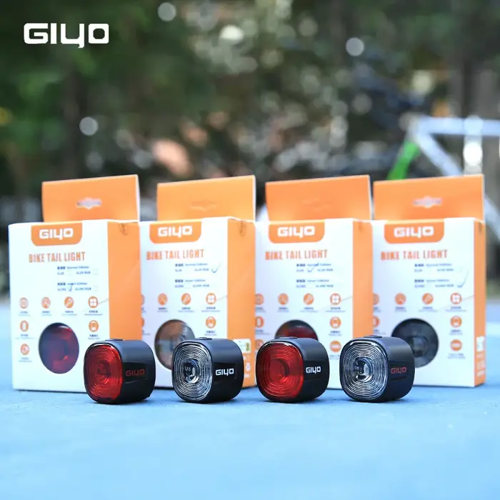 Feu arrière intelligent de vélo Giyo avec freinage intégré, étanche IP66, 6 modes d'éclairage, haute