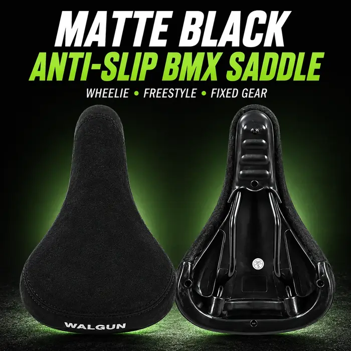 Selle de vélo WALGUN BMX Wheelie antidérapante, selle de vélo Freestyle à vitesse fixe, selle BMX po
