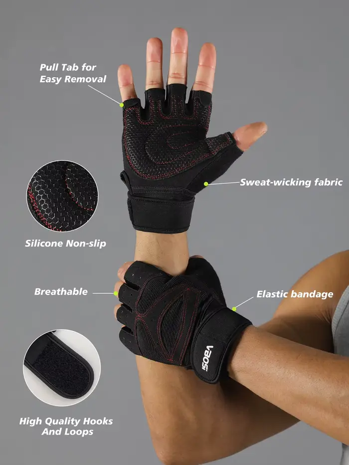 VBOSi Gants de cyclisme antidérapants et respirants