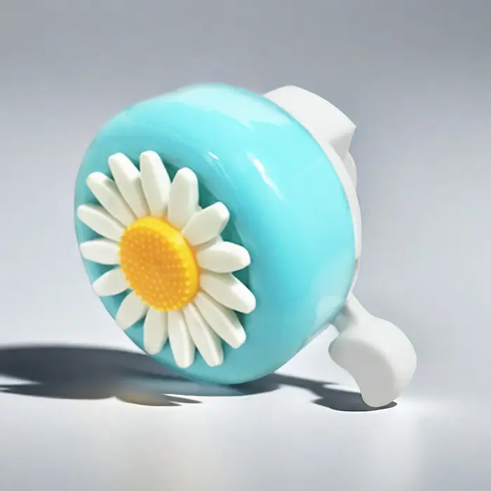 Cloche de vélo à fleur rose/rouge/bleu
