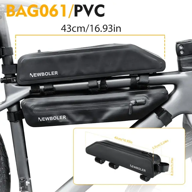 NEWBOLER 2L sac de vélo cadre Portable Tube avant sac de cyclisme vtt route