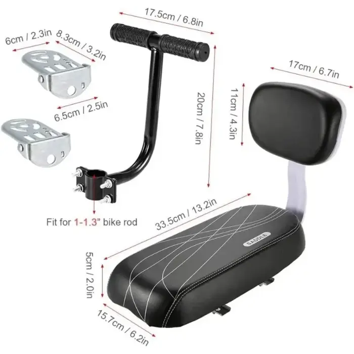 NOUVEAU Siège enfant pour vélo avec coussin