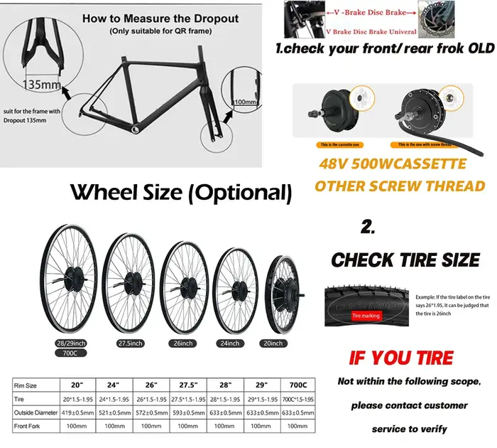 Kit de conversion de vélo électrique avec batterie au lithium IER 24AH