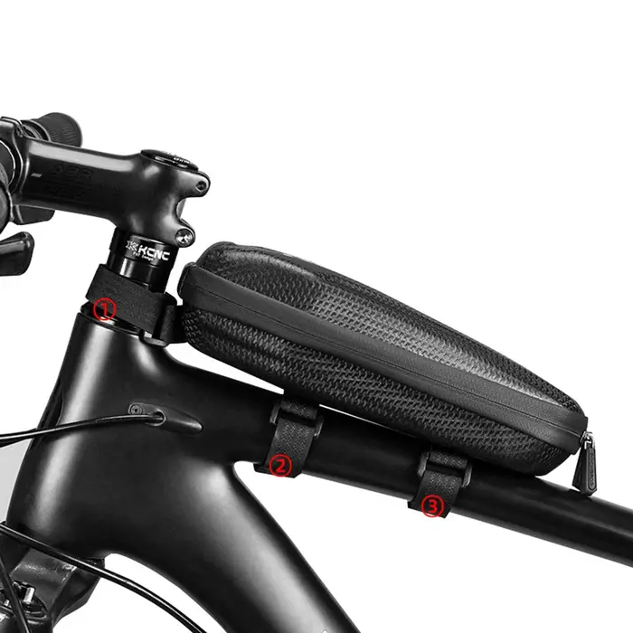 Sac de vélo étanche ROCKBROS pour tube supérieur cadre avant en PU rigide pour vélo de route et montagne rangement capacite 1.5L pour smartphone et accessoires de cyclisme