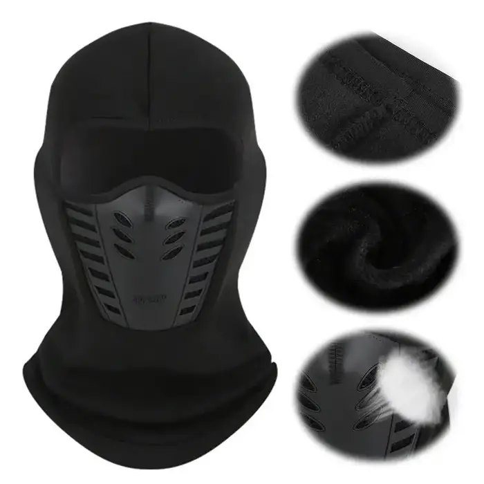 Cagoule d'hiver pour moto, vélo, cyclisme, fond de fond, anti-poussière, masque de Protection chaud et respirant