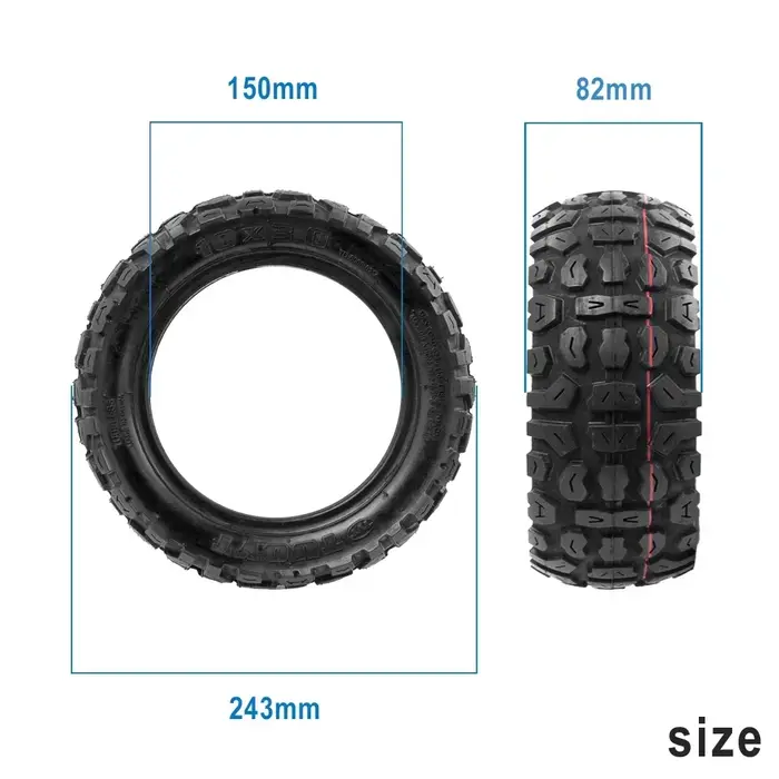 Pneu tout-terrain élargi et amélioré de 10 pouces 10x3.0 pour trottinette électrique