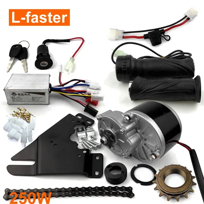 Kit de Conversion de vélo électrique économique 24V 250W, puissance du moteur à entraînement latéral