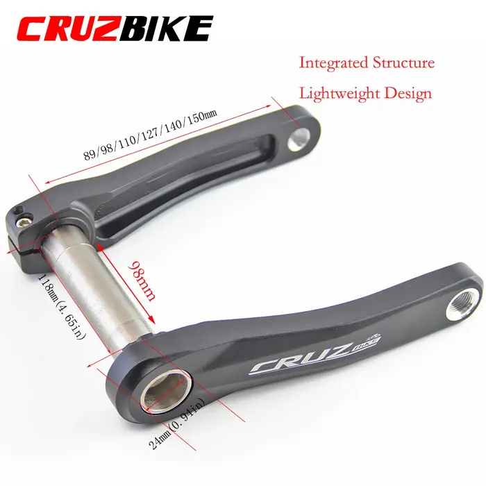 CRUZbike 89/98/110/127/140/150mm alliage d'aluminium vtt enfant vélo manivelle enfants pliant vélo p