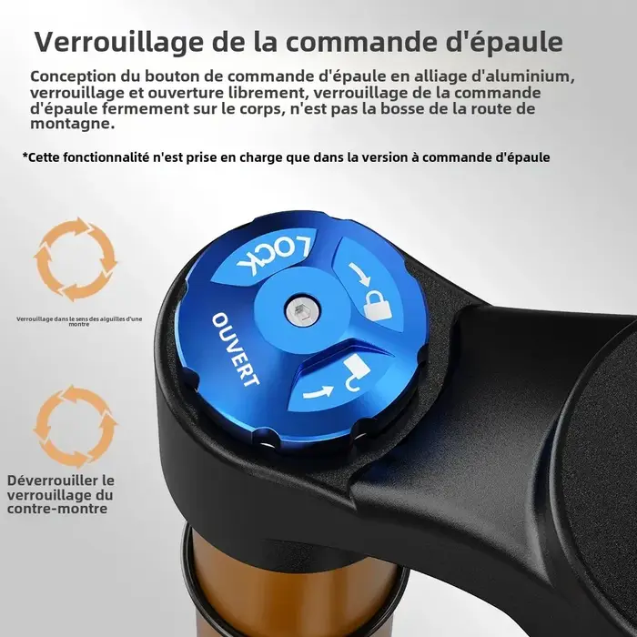 Fourche de vélo à suspension pneumatique réglable