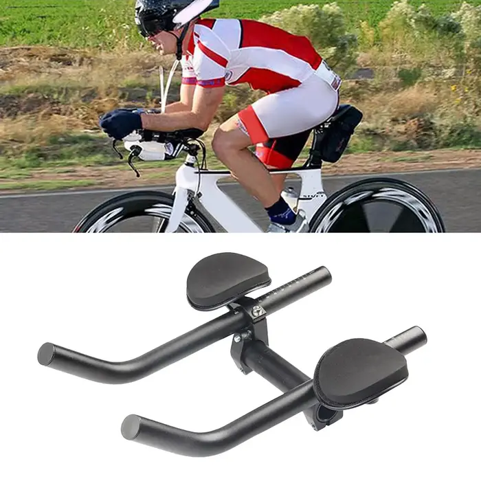 Guidon de vélo VTT aérodynamique détachable avec coussin en éponge pour le triathlon et la longue distance