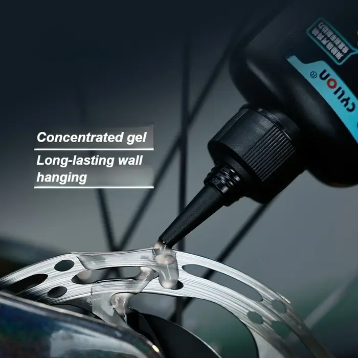 Gel nettoyant pour freins à disque avec technologie d'élimination du bruit pour vélo moto e-bike vtt et vélo de route rose