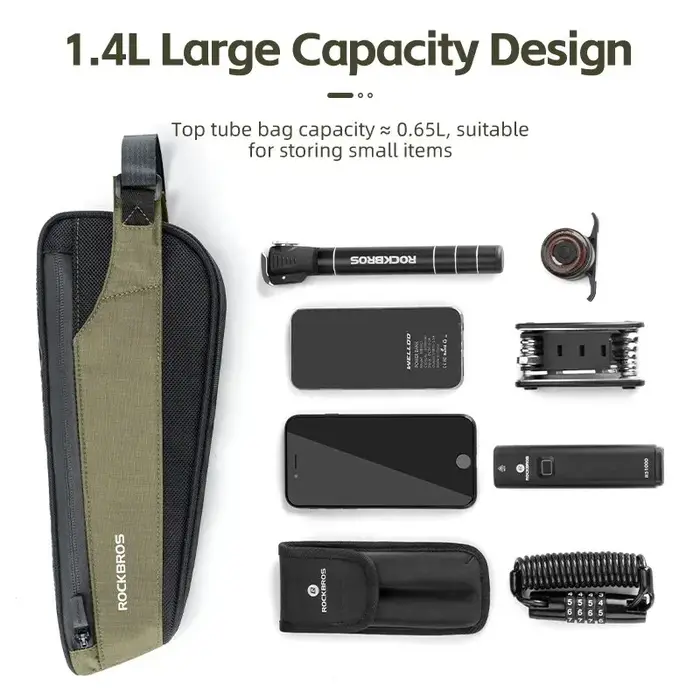 ROCKBROS sac de vélo Portable cyclisme haut bas Tube sac vtt route téléphone sac à outils réfléchiss