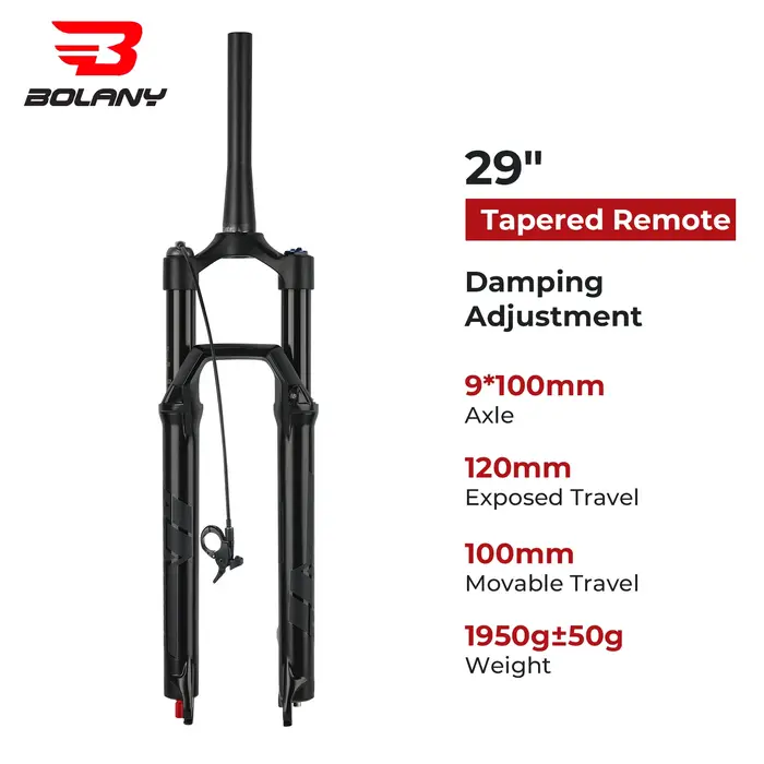 BOLANY 27.5 29er fourche à Air de Suspension de vélo 9x100mm QR vtt