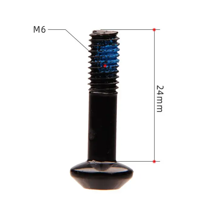 1 jeu de vis de frein à disque M6x24mm pour scooter et VTT