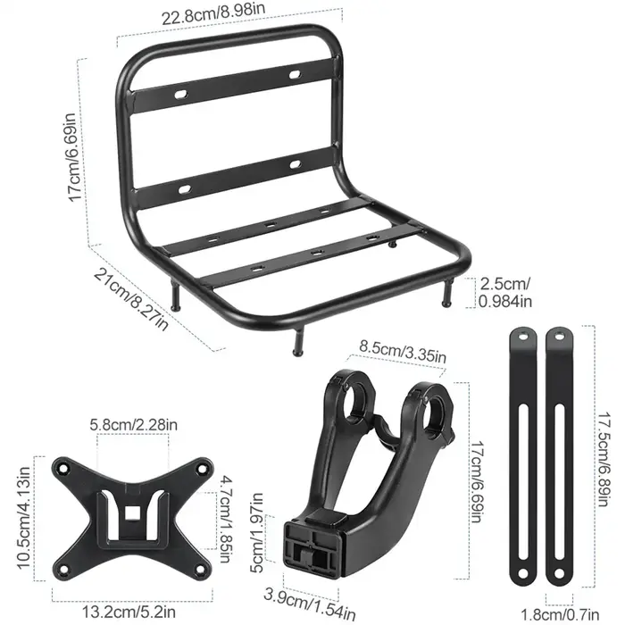 Support de fourche avant de vélo, support de transport robuste, accessoires de porte-bagages pour voyages, randonnées, enfants et adultes