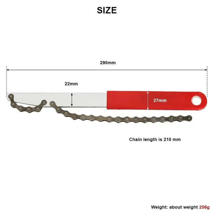Kit d'outils de démontage de roue libre de vélo avec clé de cassette 12 dents