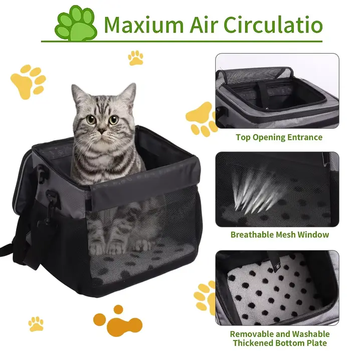 Mir de vélo en maille respirante pour animaux de compagnie, panier de vélo perfecemballages, guidon avant, petits et moyens chiens