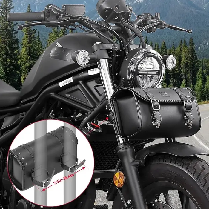 Sacs à outils pour fourche de moto 5L en cuir PU