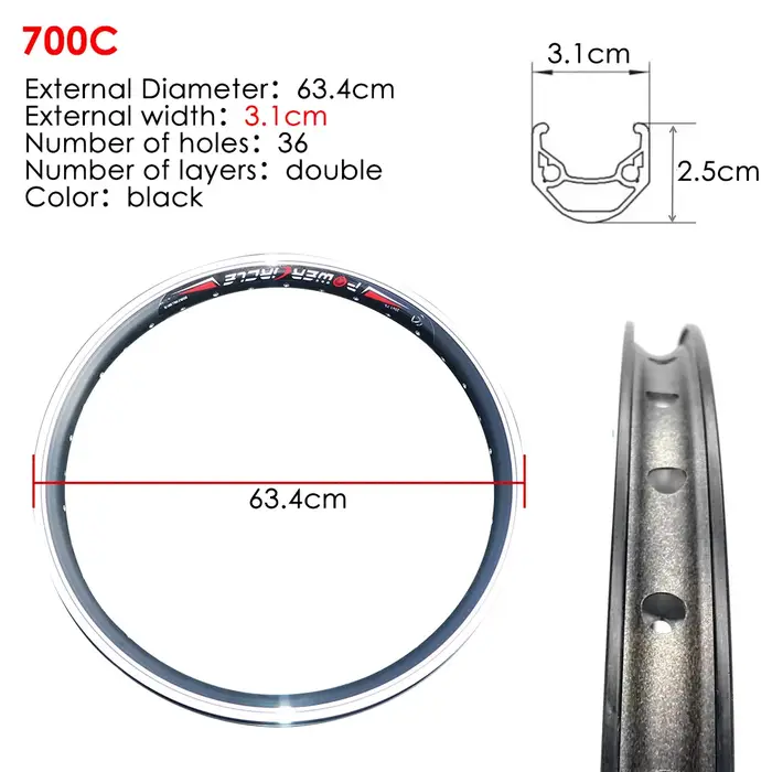 Jantes de vélo 16 18 20 22 24 27.5 26 pouces 700C