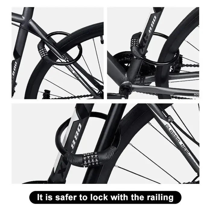 Serrure de vélo VTT sécurité Portable Code à 4 chiffres
