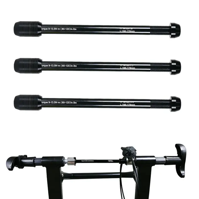 Axe traversant pour vélo d'entraînement 12x142-148mm en alliage d'aluminium usiné CNC pour cyclisme en salle P1.0 P1.5 P1.75