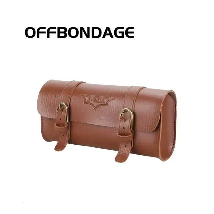 Sac de queue de vélo rétro en cuir PU, sac de cyclisme, poudres de dégager, sacoche arrière personna