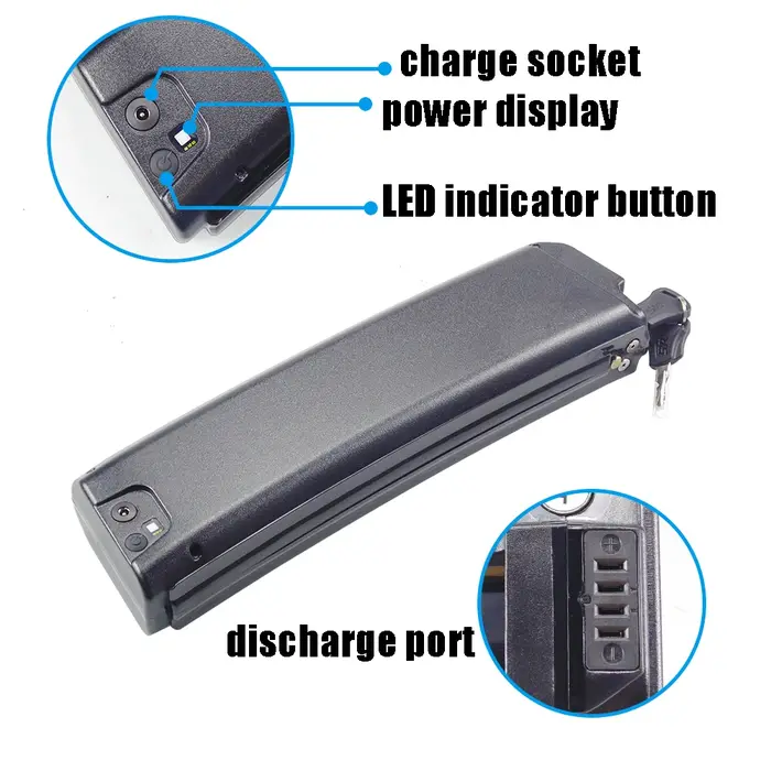 Batterie intégrée pliable pour vélo électrique 48V 14Ah