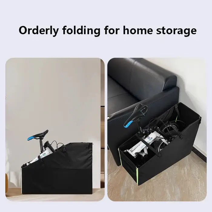 Boîte de rangement pliable et portable pour vélo Brompton