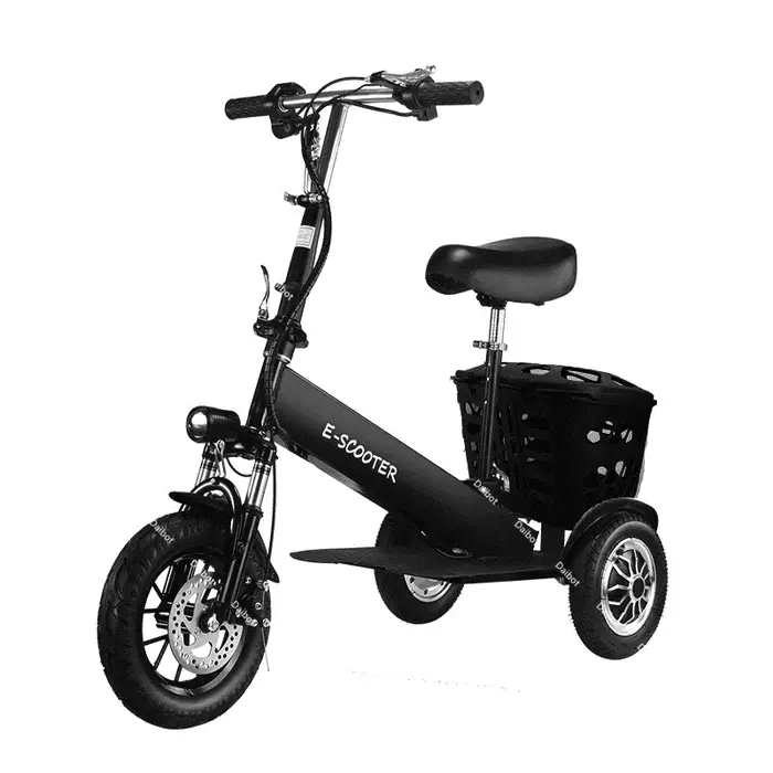 Tricycle électrique pliable à double moteur pour adultes, 500W 36V, petit Scooter électrique à 3 rou
