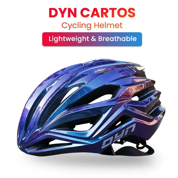 DYN CARTOS Casque de cyclisme ultraléger moulé intégralement pour VTT, casque de vélo respirant pour hommes et femmes, casque de sécurité pour le sport
