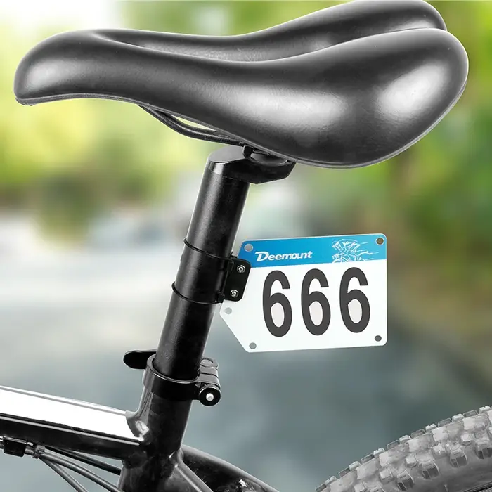 Clip de support de plaque d'immatriculation de course de Triathlon de vélo, cartes de vélo de route 