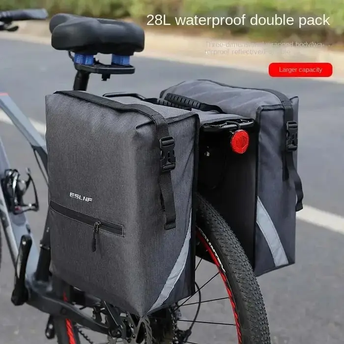 ESLNF sac de siège arrière de vélo 25L grande capacité sacs à bagages extérieurs imperméables cyclisme vtt