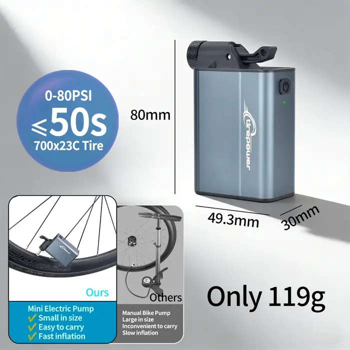 Mini pompe à vélo électrique 130 PSI