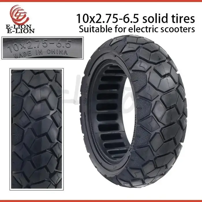 Pneu plein 10x2.75-6.5 pour trottinettes électriques – Ne nécessite pas de gonflage