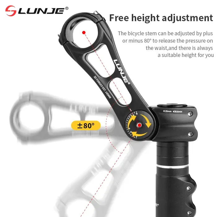 Tige réglable tige de guidon vtt 25.4 31.8mm vélo puissance route VTT Table vélo pont tige 90-145MM pièces de vélo