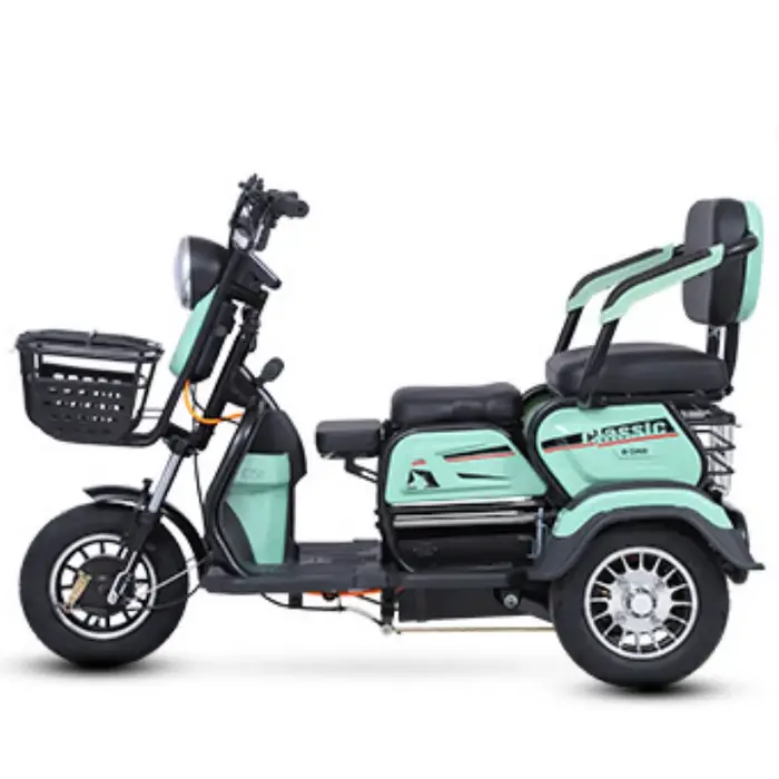 Mini Scooter électrique adulte Tricycle passager 3 roues pour personnes âgées avec siège bébé 1000W puissant