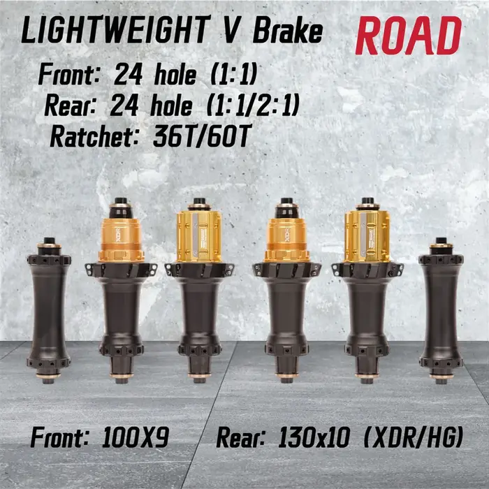 Moyeu de vélo de route étoile cliquet 36T/60T V frein droit moyeu de vélo de route 100x9 130x10mm 24/24 trous 1:1/2:1 moyeu lumineux HG/XDR
