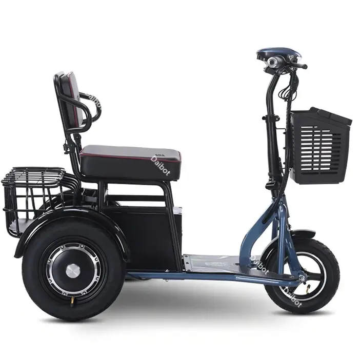 Tricycle électrique à double moteur, Scooter électrique à 3 roues, pré-assemblé, batterie pour adult