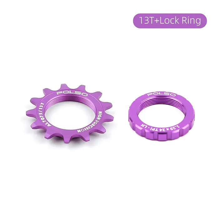 POLSO violet roue libre de vélo à engrenages fixes AL-7075 13T 14T 15T 16T 17T 18T 20T