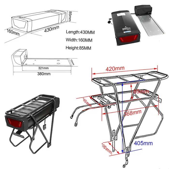 Batterie Arrière T1 pour Vélo Électrique