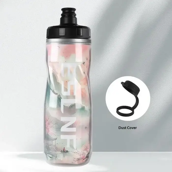 ♩ Bouteilles d'eau isolées pour vélo de 610 ml, bouteille d'eau en PP protégée contre la chaleur et 