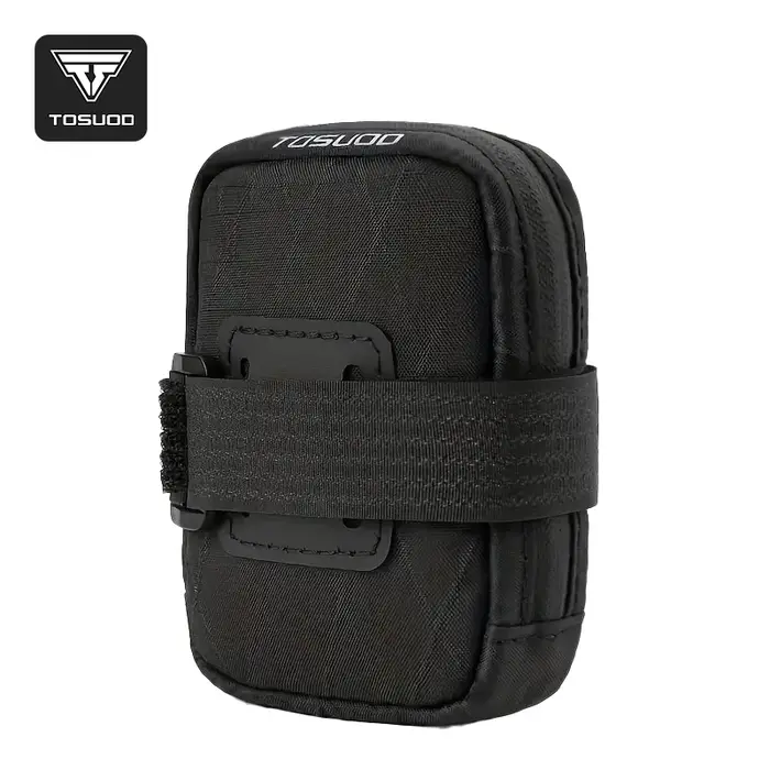 Mini sac de selle de vélo en polyster léger et robuste pour cyclisme de route et transport d'outils essentiels en noir ou blanc