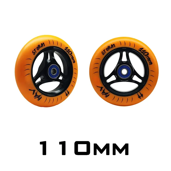 Roues de scooter en alliage d'aluminium et PU 88A haute élasticité 100mm 110mm 120mm pour vitesse de précision et confort de glisse