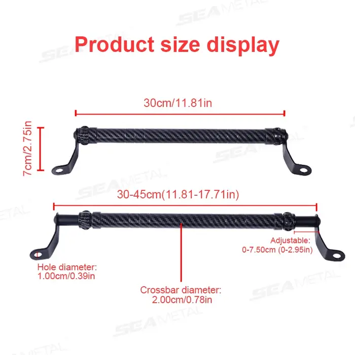 SEAMETAL barre d'équilibre de moto tige d'extension de guidon de Cycle électrique pour support de téléphone