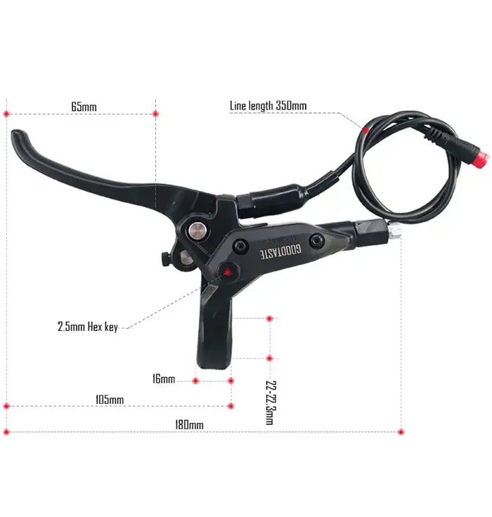 Goodtaste GT03N freins hydrauliques à disque gauche pour vélo électrique de montagne mise hors tension Xod Long Tube d'huile 2100 160 140 levier pince poignée de frein