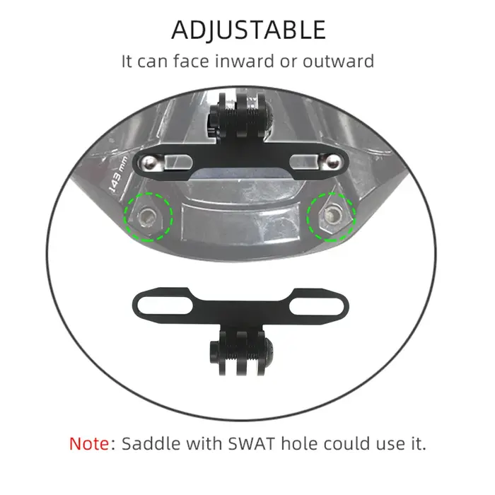 TWTOPSE support de feu arrière de vélo pour coussin de selle spécialisé puissance ROMIN TOUPE trou de SWAT adapté au