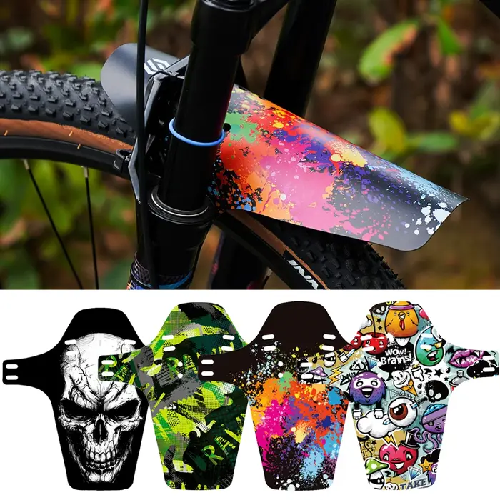 2025 mise à niveau coloré vélo garde-boue en Fiber de carbone avant/arrière VTT route pneu aile