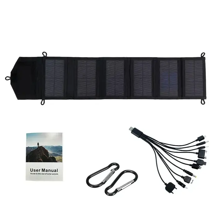 Panneau solaire pliable 6 fois 800W 20 w/h panneaux solaires portables chargeur rapide USB 5V DC